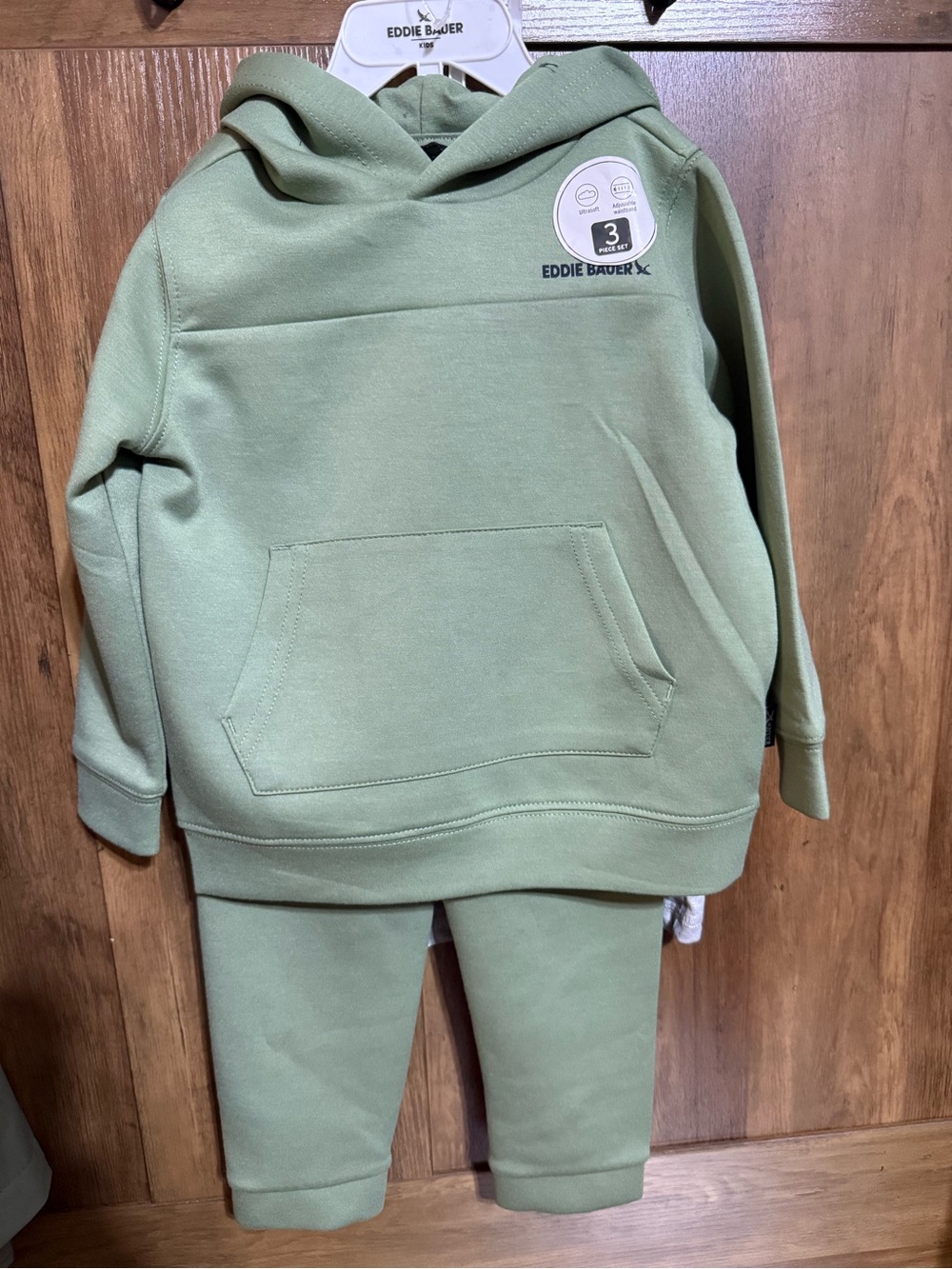 Eddie Bauer Kids Light Sage Green Hoodie & Jogger Set